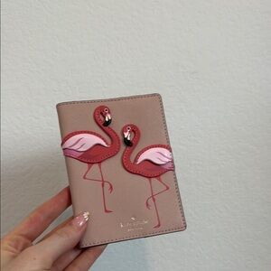 Kate Spade Pink Flamingo Passport Holder
